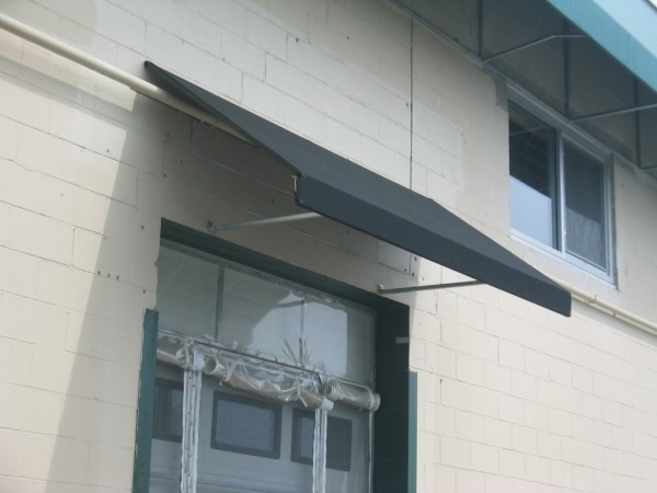 Example of stationary awning, custom fit by Leavitt & Parris